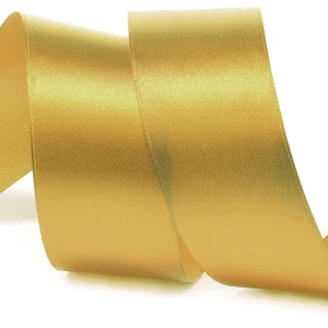 Лента атласная, ширина 2,5 см., длина 23 м., золотистая №87