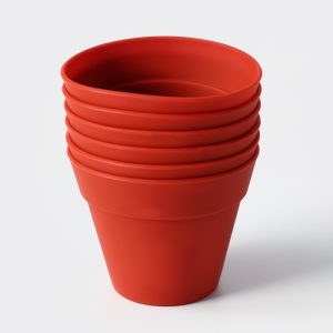 Формы для выпечки кексов  «Цветочный горшочек», силикон, 7×5.5 см, коричневый