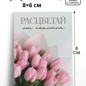 Мини-открытка «Прекрасной тебе», 8×6 см