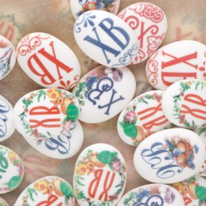 Сахарные медальоны "ХВ микс" 3,5 см*2,5 см , 3 шт