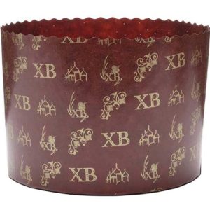 Форма бумажная для кулича на 500 г. "ХВ золото" 134*100 мм.