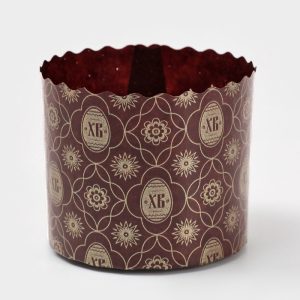 Форма бумажная для кулича на 100 гр. "ХВ яйца коричневые" 70*60 мм.