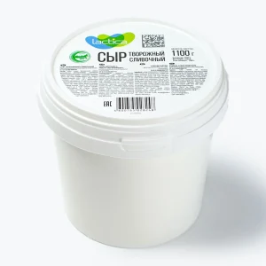 Сыр творожный сливочный Lactica 60%, (объем 1,1 кг), Россия