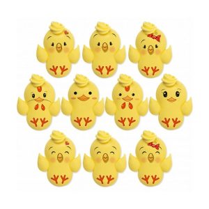 Сахарные медальоны "Цыпленок цыпа" 3,3 см*2 см , 3 шт