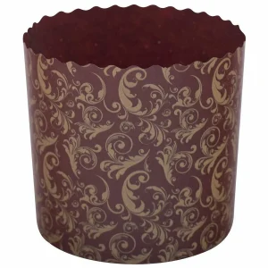 Форма бумажная для кулича на 100 г. "Узоры" 70*60 мм.