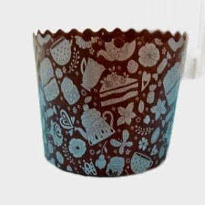 Форма бумажная для кулича на 100 гр. "Кексики" 70*60 мм.