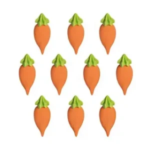Декор сахарный, "Морковки", 40*15 мм,  6 шт.