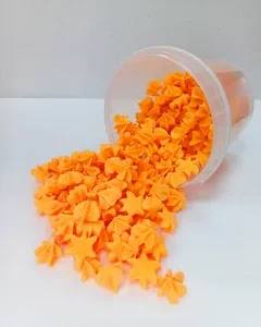 Сахарные фигурки мини-безе оранжевые, 50 г.