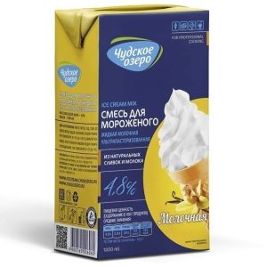 Смесь для мороженого ТМ "Чудское озеро", мдж 4,8 % 1,0 л  ваниль