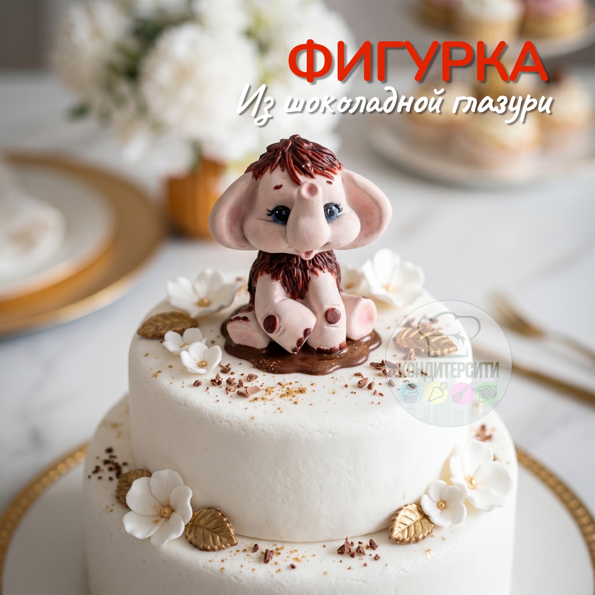 Фигурка из шоколадной глазури «Мамонтенок»